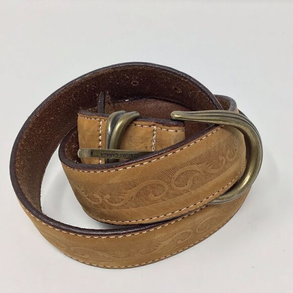 Vintage North Reflections European Leather Belt - Picture 1 of 8